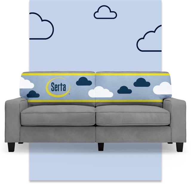 Serta Palisades 78" Track Arm Sofa with Removable Covers Glacial Gray