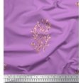 thumbnail image 1 of Soimoi Purple Poly Georgette Fabric Artistic Leaves Printed Fabric 1 Yard 52 Inch Wide, 1 of 3