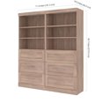 thumbnail image 4 of Bestar Pur 72W Closet Organizer w/ Drawers in rustic brown, 4 of 6