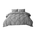 thumbnail image 2 of XYAIYT Elegant Solid Color 3 Piece Quilt Cover Set Includes Pillowcases Soft Breathable Polyester Fabric Easy to Clean and Maintain Enhances Bedroom Decor and Relaxed for All Seasons(Gray,Queen), 2 of 6