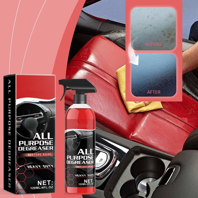 120ml All Purpose Degreaser Cleaner for Car Interior and Exterior Surfaces, Heavy Duty Multi-Purpose Dirt and Grease Remover, Quick-Dissolving Formula