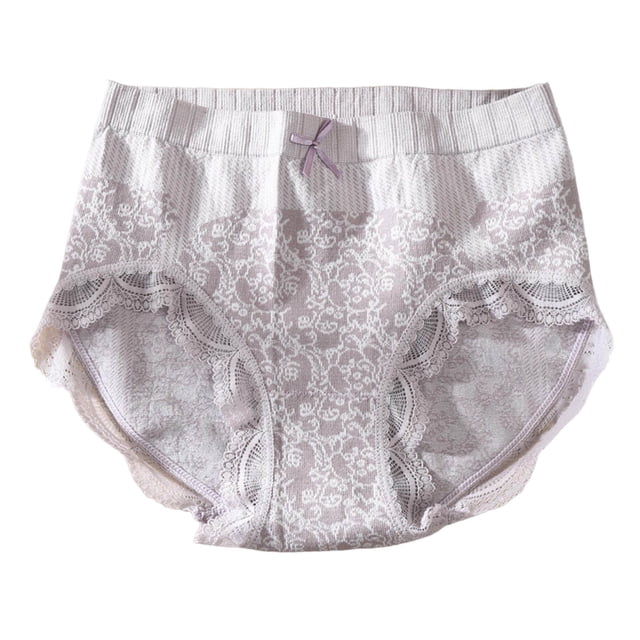 Womens Sexy Lace Fragmented Flower Traceless Mid Waist Tight Underpants