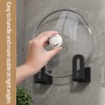 thumbnail image 4 of SuoKom 2 Pair Holder Pot Lid Storage Pots and Pans Organizer Pot Lid Holder Stand Serving Tray Organizer Dish Rack Pot Cover Door Bracket Bakeware No Punching, 4 of 8