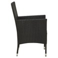 thumbnail image 3 of vidaXL Garden Chairs with Cushions 4 pcs Poly Rattan Black, 3 of 5
