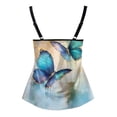 thumbnail image 4 of NIEWTR Tankini Haut pour Femmes, Maillots de Bain à Col Rond, Maillot de Bain Modeste à Effet Ventre Plat, Bretelles Spaghetti, Haut de Tankini (Vert Pâle, L), 4 of 5