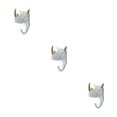 thumbnail image 3 of Wweixi Coat Hooks Easy To Install And Wide Application For Added In Daily Life White gold (rhino) 3Set, 3 of 6