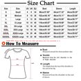thumbnail image 4 of Hauts pour Femmes Décontractés Imprimés Col Rond Manches 3/4 T-Shirt Ample, Hauts Manches 3/4 pour Femmes, Hauts Décontractés pour Femmes, T-Shirts pour Femmes, 4 of 5