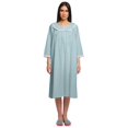 thumbnail image 1 of Moomaya Chemise de Nuit en Coton pour Femmes Imprimée à Col Rond avec Patte de Boutonnage, 1 of 6