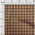 thumbnail image 2 of oneOone Cotton Jersey Brown Fabric Check Dress Material Fabric Print Fabric By The Yard 58 Inch Wide, 2 of 4