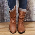 thumbnail image 5 of CEHVOM Bottes pour Femmes Vintage d'Hiver à Fermeture Éclair Mi-Mollet à Lacets à Enfiler Chaussures Rétro pour Dames, 5 of 5