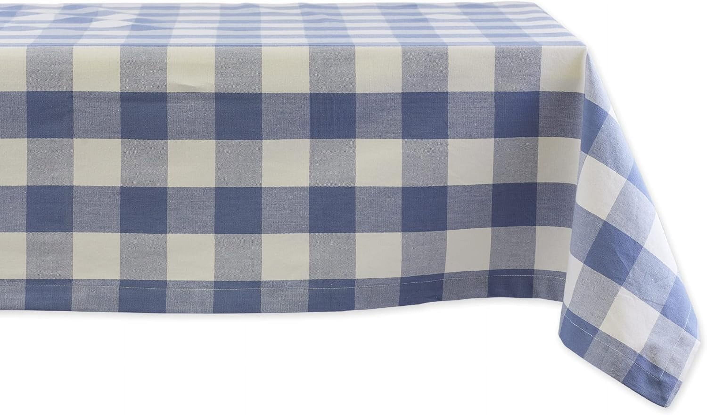 Buffalo Check Classic Farmhouse Tablecloth Stonewash Blue, 60x84 Inch, Elegant WrinkleFree Design for Kitchen, Dining Room, and Rustic Decor