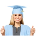 thumbnail image 2 of GDREDA Hat for Women Graduation Hat School Unisex Student Graduation Cap For Adult，Sky Blue, 2 of 4