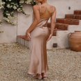 thumbnail image 5 of Women‘s Long Bodycon Dress with Spaghetti Straps, 5 of 5