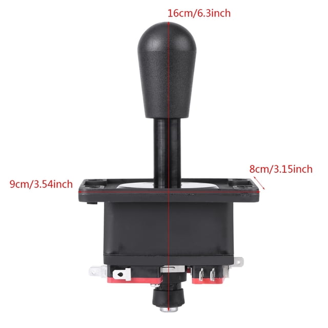 Durable American Style Joystick With Microswitch Replacement Parts For Arcade Game Machines From 8 Ways Operation Elliptical 16 Cm Black