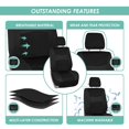 thumbnail image 4 of FH Group Light & Breezy Flat Cloth Car Seat Cover Set For Car Truck SUV Van Blue - Rear, 4 of 5