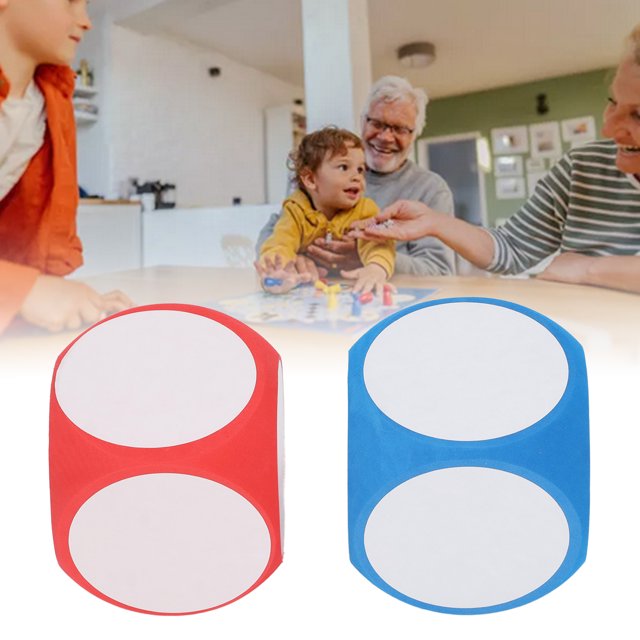 Dry Erase Dice, Wipe Off Draw Letter Dry Erase Blocks 2pcs Blank Educational For Home For Kid Blue And Red,Yellow And Green