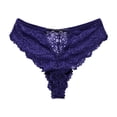 thumbnail image 1 of FAIWAD Strings en Dentelle pour Femmes, String en Maille Ajourée Patchwork, Culottes String Échancrées, Gousset en Coton, Culottes, 1 of 2