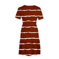 thumbnail image 4 of pstuiky Robes pour Filles, Robe T-Shirt d'Été Décontractée à Manches Courtes pour Femmes, Robes Mini à Étages avec Poches, Robes pour le Travail, Économies d'Été, 4 of 6