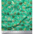 thumbnail image 1 of Soimoi Green Poly Georgette Fabric Cabbage Leaves Fabric Prints By Yard 52 Inch Wide, 1 of 3