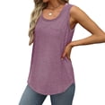 thumbnail image 3 of Liquidation d'Économies! Hauts pour Femmes Grande Taille, Blouse d'Été à Manches Courtes pour Femmes, T-shirt à Manches Courtes Uni à Col Rond pour Femme, 3 of 4