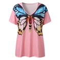 thumbnail image 3 of Fridja Chemise à Col en V à Imprimé Papillon d'Été, 3 of 9