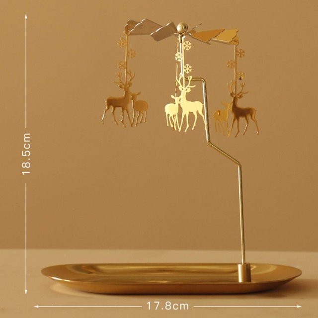 pitrice Bougeoir - Support de Thé Rotatif Support de Lumière Wapiti