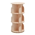 thumbnail image 2 of TOYTEXX 3-Tier 360° Rotating Stackable Bookshelf Organizer for Adults & Childern–Beige, 2 of 4