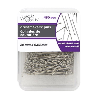 UNIQUE CREATIV Dressmakers’ Pins - Ball Point, 30 mm (1.18 in) × 0.5 mm (0.02 in), 450-Pack