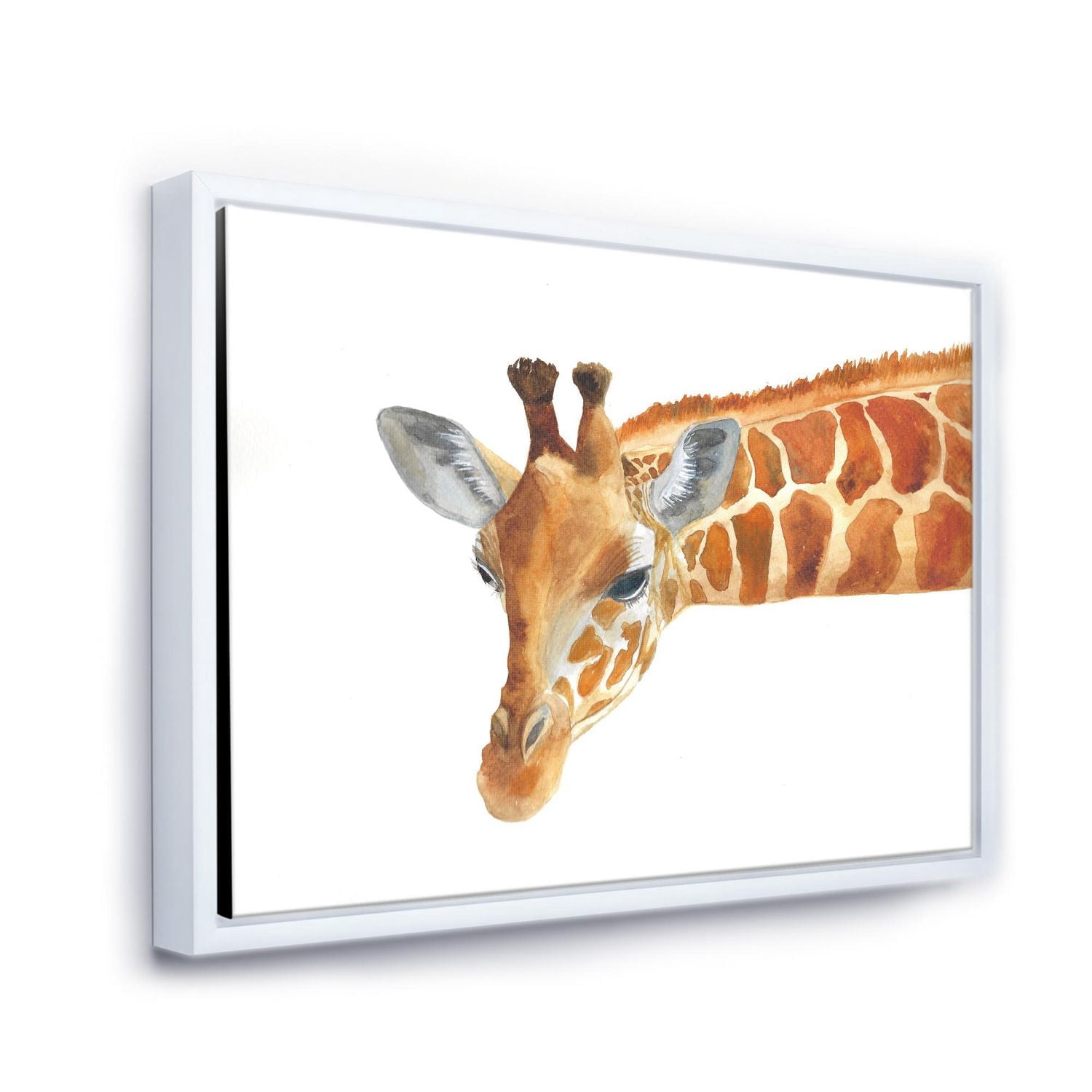 Designart Portrait d'Une Girafe IX ART MURAL À CADRE FLOTTÉ