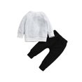 thumbnail image 2 of Faithtur Kids Boy Tracksuit Fluffy Cartoon Bear Sweatshirt + Elastic Pants, 2 of 9