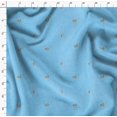thumbnail image 4 of Soimoi Blue Cotton Voile Fabric Flower Buds & Triangle Geometric Decor Fabric Printed Yard 56 Inch Wide, 4 of 5