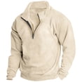 thumbnail image 1 of FAIWAD Men's Sweatshirt Long Sleeve Drop Shoulder Casual Sweatshirt Half Zip Plus Size Pullover Tops, 1 of 3