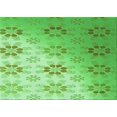 thumbnail image 1 of Ahgly Company Machine Washable Indoor Rectangle Transitional Green Area Rugs, 2' x 5', 1 of 7