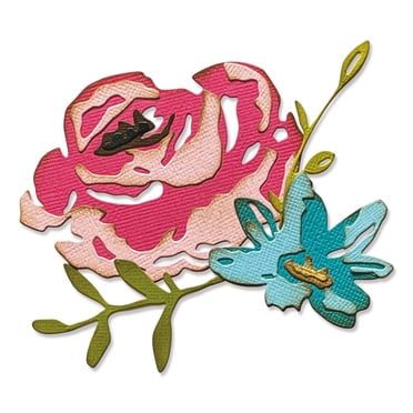 Sizzix Thinlits Dies By Tim Holtz 4/Pkg-Brushstroke Flowers #4 665849