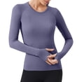 thumbnail image 3 of Hvobtty T-Shirt à Manches Longues Décontracté à Col Rond pour Femmes, Vêtements de Sport de Course à Manches Longues pour Femmes et Tenue de Yoga Respirante Sans Coutures, 3 of 3