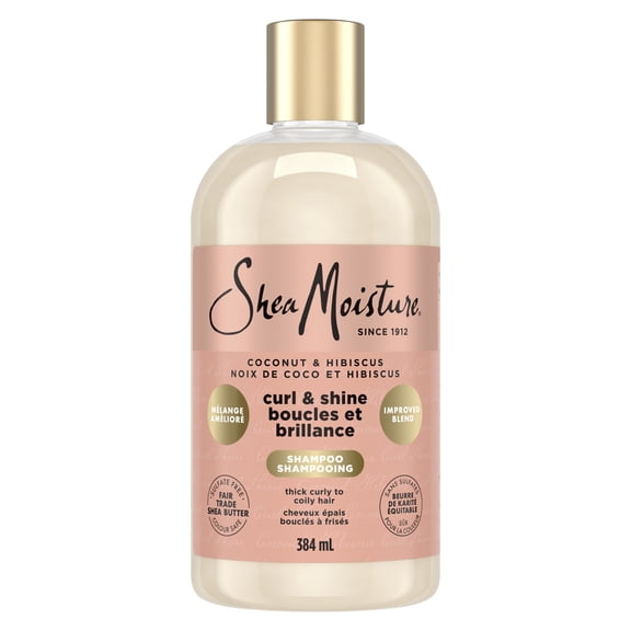 SheaMoisture Shampoo Curl & Shine Coconut & Hibiscus for Curly Hair, 384 ml