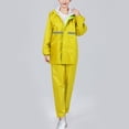 thumbnail image 2 of Sentmoon Ensemble de 2 Pcs Manteaux Imperméables pour Femmes et Pantalons de Randonnée avec Capuche à Manches Longues Imperméable pour Femmes avec Imprimé Ponchos Respirants à Fermeture Éclair pour Adultes pour la Randonnée, le Randonnée et le Voyage Jaune TTG, 2 of 7