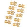 thumbnail image 3 of 10pcs Brass SMA Female Base Socket Jack PCB Mount RF Connectors, SMA Female, 50 Ohm, for  Modules and Antenna Sockets, 3 of 8