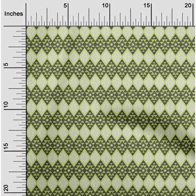 oneOone Silk Tabby Fabric Argyle Style Ikat Printed Craft Fabric BTY 42 Inch Wide