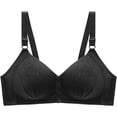 thumbnail image 2 of Pisexur Women Bra Full Coverage Bra Comfort Wide Adjustable Straps Cotton Bralettes for Women Non-Padded and Wirefree Plus Size Minimizer Bra Smooth Lift Front Closure Everyday Bra, 2 of 3