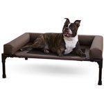 K&H Original Bloster Elevated Cot For Dogs Brown Medium