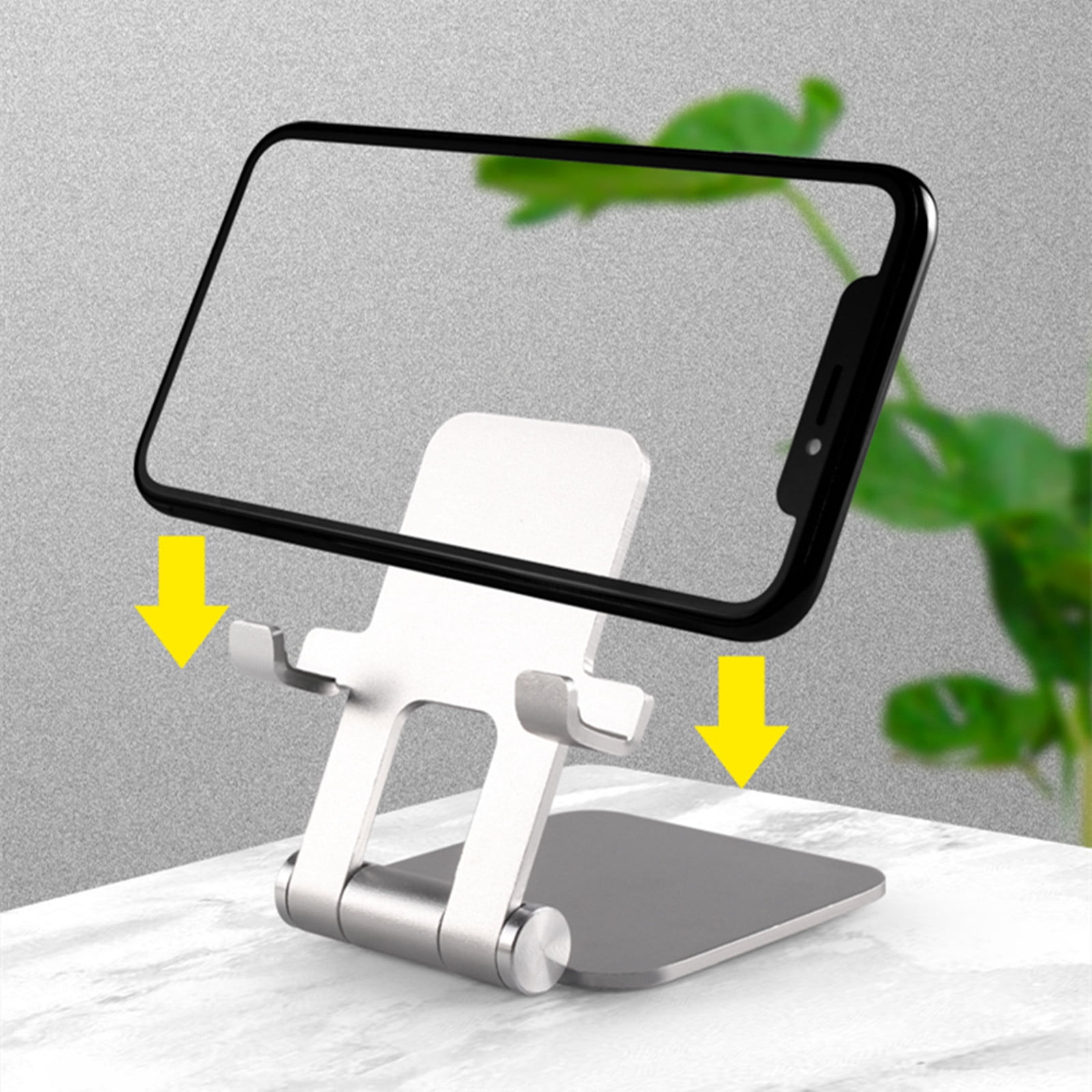 Birdeem Phone Stand for Desk, Foldable Phone & Tablet Stand Adjust-Able Aluminum Portable Stand for Desk Foldable Dock Heavy Duty Metal Base, Tablet Stand for Desk, Foldable Phone Stand