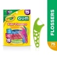 thumbnail image 1 of GUM® Crayola™ Porte-Fils pour Enfants, Enduits de Fluorure, Saveur de Raisin, 3 Ans et +, 75 Unités, 1 of 7