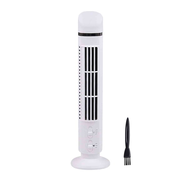 Dvruxg USB Tower Fan - Portable, Adjustable Speeds, LED Light, Quiet Operation for Desk, Office, Outdoor & Travel Use