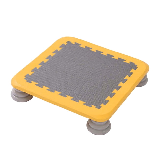Almencla Durable Kids Trampoline Jumping Sensory Training Toy Small Rebounder Trampolines Yellow