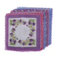 thumbnail image 1 of 15 Pcs Mouchoirs en Coton Assortis à Motif Floral Mouchoirs en Vrac, 1 of 8