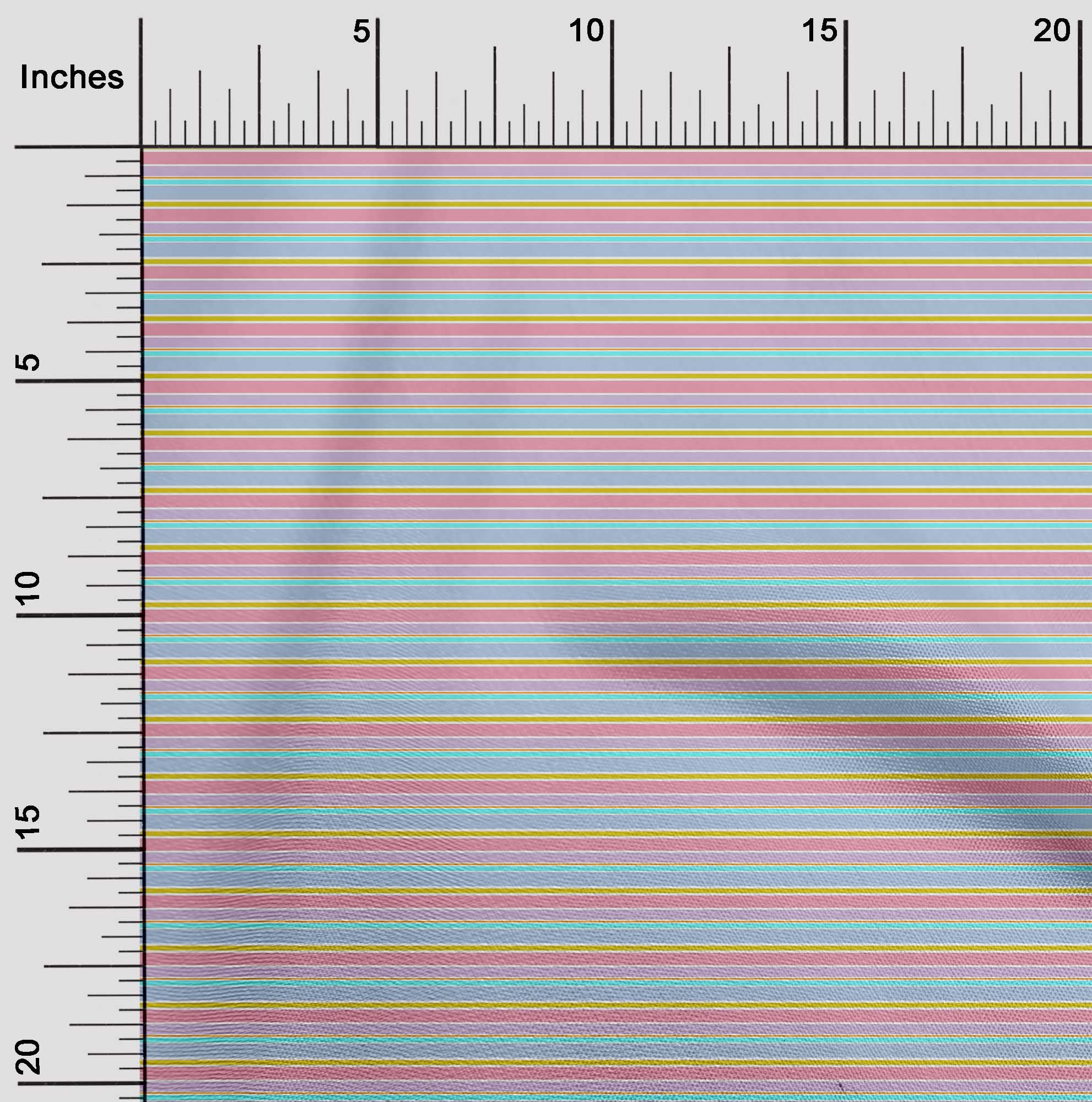 oneOone Silk Tabby Fabric Multicolor Stripe Print Fabric By Yard 42 Inch Wide