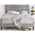thumbnail image 1 of DeCoro Cambridge Upholstered Wooden Platform Bed Frame with Headboard, Queen, 1 of 11