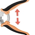 thumbnail image 3 of Pruning Shears for Tree Trimming, Stainless Steel Multifunction Garden Scissors with Safety Lock & Labor-Saving Spring, 19cm for Pruning Shears for Gardening, 3 of 6