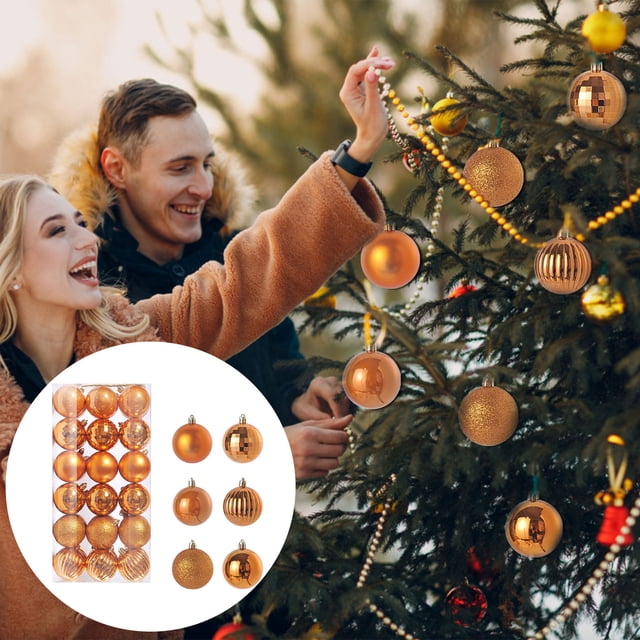 RKSTN Fall Decorations for Home 36PCS Christmas Xmas Tree Ball Bauble Hanging Home Party Ornament Decor 6CM Decorations